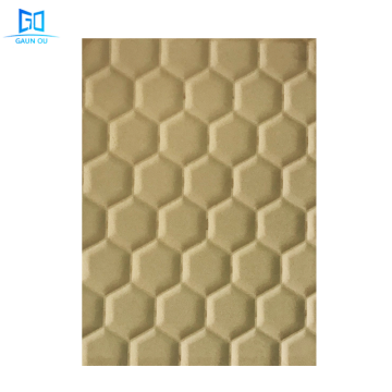 GO-W047 Embossed MDF Wave Wall Panel 3D Hard Decorative Fiberboard